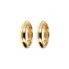 Autentica - 1" Polished Hoop Earrings In Gold