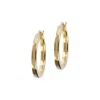 Autentica - 1" Round Polished Hoop Earrings In Gold