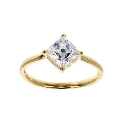 Autentica - 1.15 Cttw Princess Cut Solitaire Ring In Gold