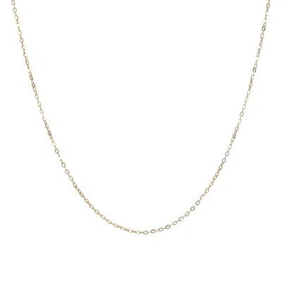 Autentica - 16" Fine Hammered Oval Link Chain Necklace In Gold