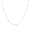 Autentica - 16" Fine Hammered Oval Link Chain Necklace In White