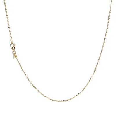Autentica - 16" Forzatine Diamond Cut Oval Link Chain Necklace In Gold
