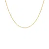 Autentica - 16" Polished Singapore Chain Necklace In Gold