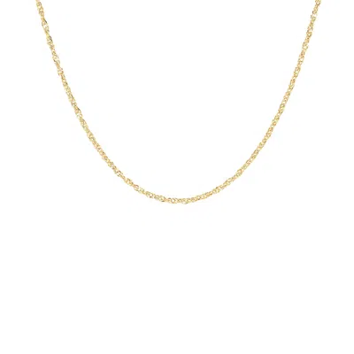Autentica - 16" Polished Singapore Chain Necklace In Gold