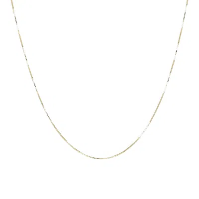 Autentica - 18" Fine Box Chain Necklace In Gold