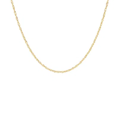 Autentica - 18" Polished Singapore Chain Necklace In Gold