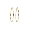 Autentica - 2-1/2" Polished Hoop Earrings In Gold