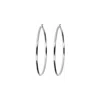 Autentica - 2-1/2" Polished Hoop Earrings In Metallic