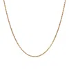 Autentica - 22" Adjustable Rope Chain Necklace In Gold