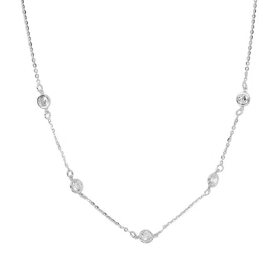 Autentica - 2.35 Cttw Station Necklace In Metallic