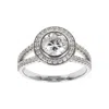 Autentica - 4.70 Cttw Halo Ring In Silver