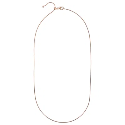 Autentica - Adjustable Snake 22" Chain Necklace W/ Polished Bead In Gold