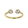 Autentica - Bezel Set Cuff Ring In Gold