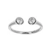 Autentica - Bezel Set Cuff Ring In Silver
