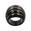 Autentica - Bold Carved Black Onyx Ring In Black