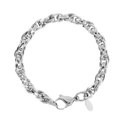 Autentica - Bold Oval Link Bracelet In Gray