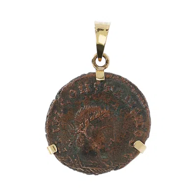 Autentica - Constantine Ancient Coind Pendant In Gold