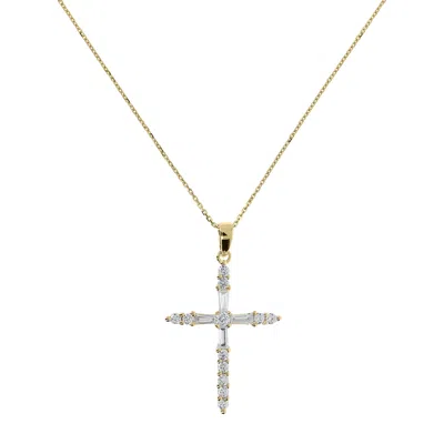 Autentica - Cross Pendant With Chain In Gold