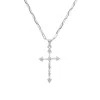 Autentica - Cross Pendant With Paperclip Link Chain Necklace In Silver