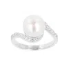 Autentica - Cultured Pearl And Bypass Ring In Silver