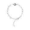 Autentica - Cultured Pearl Paperclip Link Bracelet In Silver