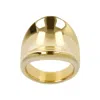 Autentica - Graduated Concave Ring In Gold