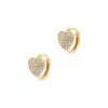 Autentica - Heart Huggie Hoop Earrings In Gold