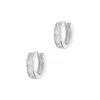 Autentica - Huggie Hoop Earrings, 1.00 Cttw In White