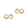 Autentica - Infinity Symbol Stud Earrings In Gold