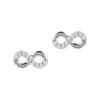 Autentica - Infinity Symbol Stud Earrings In Silver
