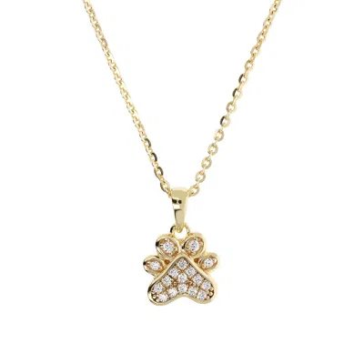 Autentica - Paw Print Necklace In Gold