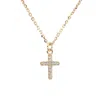 Autentica - Petite Cross Pendant With Chain Necklace In Gold