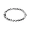 Autentica - Polished 8mm Bead Streatch Bracelet In White