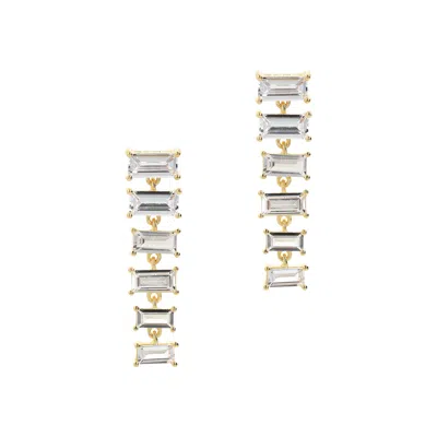 Autentica - Rectangle Dangle Earrings In Gold
