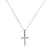Autentica - Reversible Cross Pendant With Chain In Silver