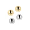Autentica - Set Of 2 6mm Ball Stud Earrings In Multi