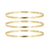 Autentica - Set Of 3 Polished Bangles In Gold