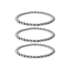 Autentica - Set Of Polished Bead Stretch Bracelets In Silver