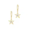 Autentica - Star Dangle Leverback Earrings In Gold