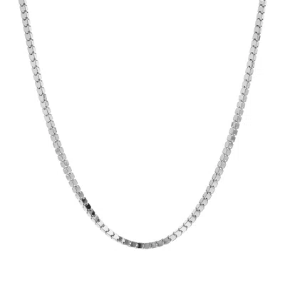 Autentica - Super Cube Link Chain 20" Necklace In Silver