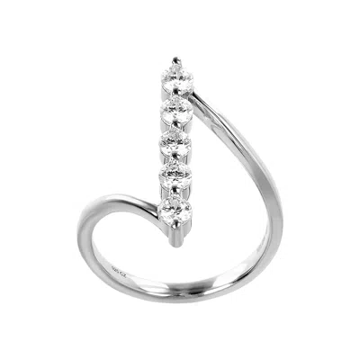 Autentica - 0.60 Cttw Linear Design Ring In Metallic