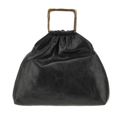 Autentica 504 Leather Medium 'delia' Pouch In Black