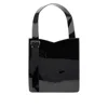 Autentica 504 Patent Leather 'iron' Tote Bag In Black