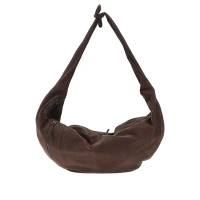 Autentica 504 Ppa Leather Large 'adara' Bag In Brown