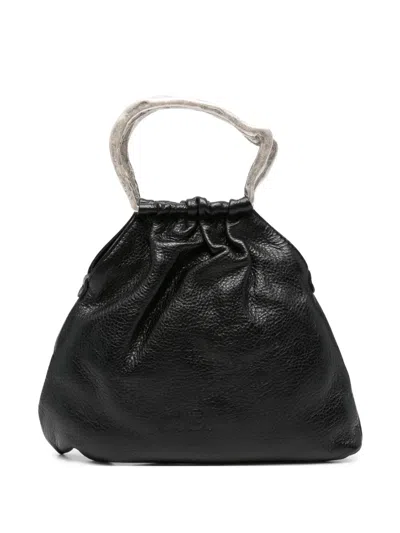 Autentica 504 Small Delia Textured Tote Bag In Black