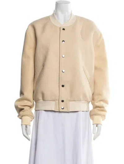 Pre-owned Auteur Bomber Jacket In Neutral