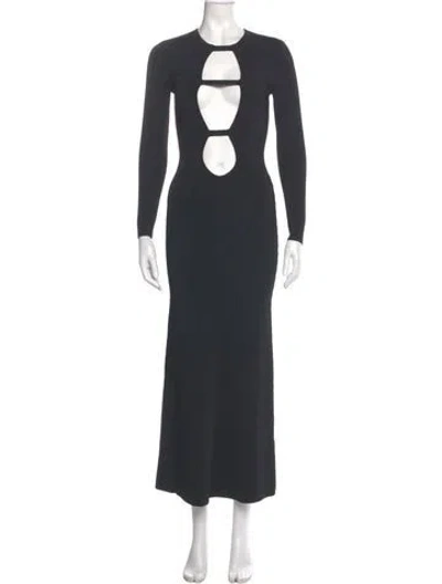 Pre-owned Auteur Crew Neck Long Dress W/ Tags In Gray
