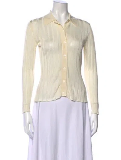 Pre-owned Auteur Crew Neck Long Sleeve Top In Neutral