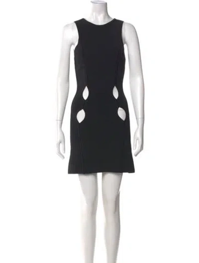 Pre-owned Auteur Crew Neck Mini Dress W/ Tags In Black