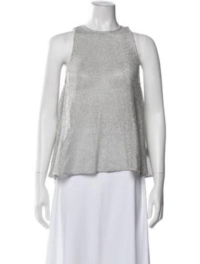 Pre-owned Auteur Crew Neck Sleeveless Top W/ Tags In Gray
